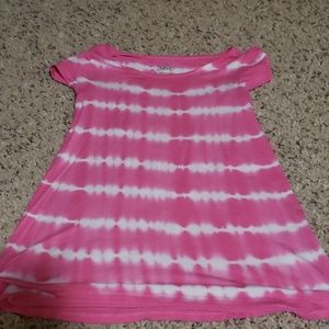 A pink and white shirt